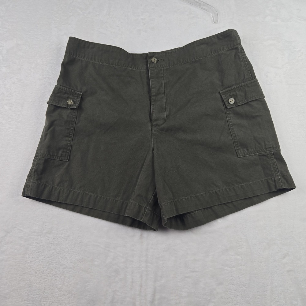 Galyan's Women's Army Green Cargo Shorts‎ Size 12 Pockets